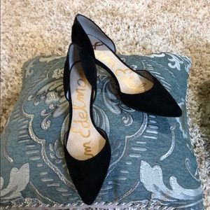 Sam Edelman Black suede d’orsay pumps